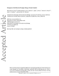 Soil Ecotypes Along a Climate Gradient