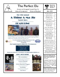 The Perfect Elu Number 1 Ancient and Accepted Scottish Rite, S