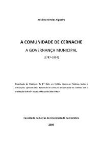 A Comunidade De Cernache a Governança Municipal