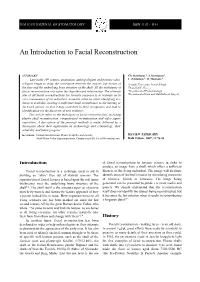 An Introduction to Facial Reconstruction