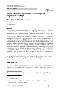 Multivariate Ordinal Regression Models: an Analysis of Corporate Credit Ratings