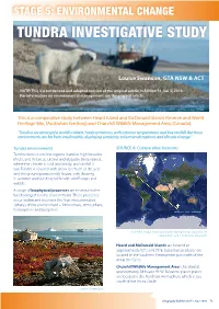 Stage 5: Environmental Change Tundra Investigative Study