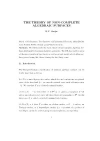 The Theory of Non-Complete Algebraic Surfaces