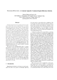 A Content-Agnostic Comment Spam Inference System