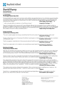 David Parry Selected Reviews