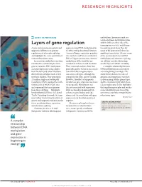 Gene Expression: Layers of Gene Regulation