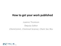 How to Get Your Work Published