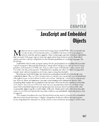 Javascript and Embedded Objects
