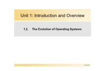 Unit 1: Introduction and Overview