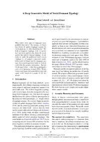 A Deep Generative Model of Vowel Formant Typology