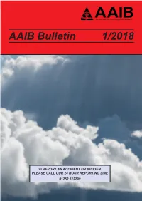 AAIB Bulletin 1/2018