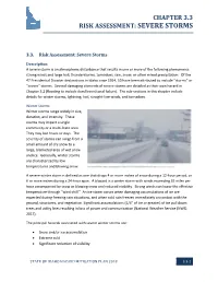 Chapter 3.3 Risk Assessment: Severe Storms