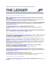 'Doc Fix' Reforming Pension Plans and the Tax Code the Fed, Dollar