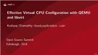 Effective Virtual CPU Configuration with QEMU and Libvirt