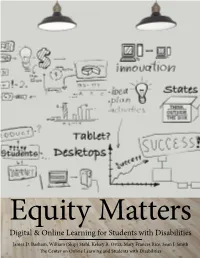 Equity Matters: Digital & Online Learning for Students with Disabilities