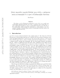 Every Separable Complex Fréchet Space with a Continuous Norm Is Isomorphic to a Space of Holomorphic Functions