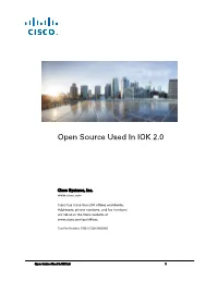 Open Source Used in Cisco IOK