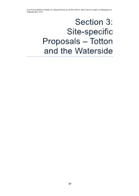 Section 3: Site-Specific Proposals – Totton and the Waterside