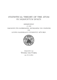 Statistical Theory of the Atom in Momentum Space