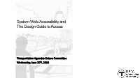 System-Wide Accessibility and the Design Guide to Access