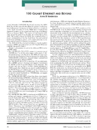 100 Gigabit Ethernet and Beyond John D’Ambrosia
