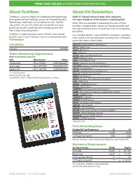 About Technews About SIG Newsletters