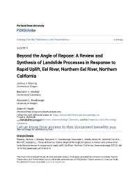 Beyond the Angle of Repose: a Review and Synthesis of Landslide Processes in Response to Rapid Uplift, Eel River, Northern Eel River, Northern California
