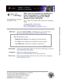Binding Protein (CBP)/P300 NF-AT to Bind the Coactivator CREB Gene Transcription by Competing with MHC Class II Transactivator I