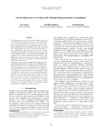 On the Distortion of Voting with Multiple Representative Candidates∗