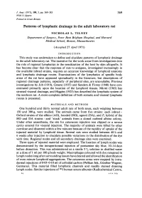 Patterns of Lymphatic Drainage in the Adultlaboratory