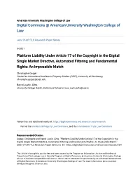 Platform Liability Under Article 17 of the Copyright in the Digital Single Market Directive, Automated Filtering and Fundamental Rights: an Impossible Match