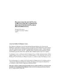Religious Legacies and the Politics of Multiculturalism: a Comparative Analysis of Integration Policies in Western Democracies