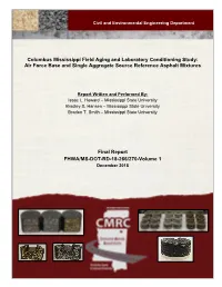 Air Force Base and Single Aggregate Source Reference Asphalt Mixtures