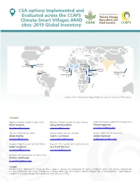 CSA Options Implemented and Evaluated Across the CCAFS Climate-Smart Villages AR4D Sites: 2019 Global Inventory