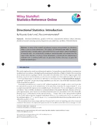 Directional Statistics: Introduction