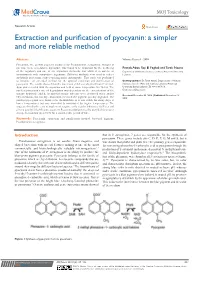 Extraction and Purification of Pyocyanin: a Simpler and More Reliable Method