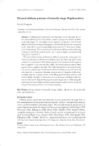 Flexural Stiffness Patterns of Butterfly Wings (Papilionoidea)