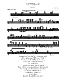 GO VANDALS! University of Idaho Fight Song Arr