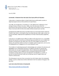 June 19, 2020 Juneteenth