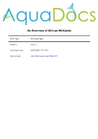 An Overview of African Wetlands