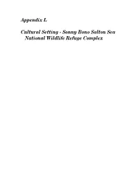 Appendix L Cultural Setting