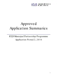 Approved Application Summaries