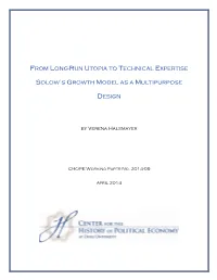 From Long-Run Utopia to Technical Expertise Solow's Growth Model As
