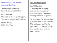 Hash-Flooding Dos Reloaded