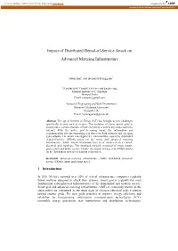 Impact of Distributed Denial-Of-Service Attack On