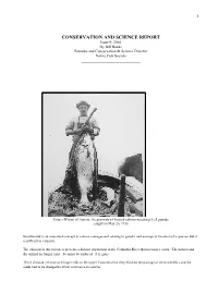 Issue 09 September CONSERVATION and SCIENCE REPORT