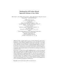 Masking the GLP Lattice-Based Signature Scheme at Any Order
