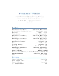 Stephanie Weirich –