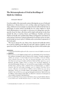The Metamorphosis of Ovid in Retellings of Myth for Children