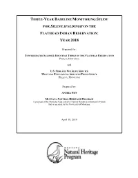 Three-Year Baseline Monitoring Study for Silene Spaldingii on the Flathead Indian Reservation: Year 2018